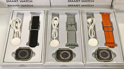 Smartwatch S8 ultra MAX (reloj inteligente) Erisel Controla la música de tu celular.  Notificaciones de redes sociales.  Avisa de llamadas entrantes.  Contestar y realizar llamadas.  Monitorea ritmo cardiaco.  Oxímetro etc...